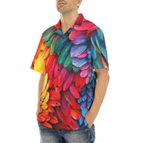 Hawaiian Shirt Colorful Feathers