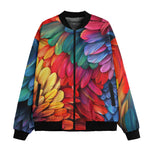 Bomber Jacket Colorful Feathers