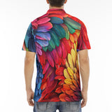 Men's Polo Shirt Colorful Feathers