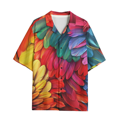 Hawaiian Shirt Colorful Feathers