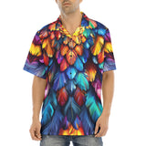 Hawaiian Shirt Colorful Feather Fantasy Art