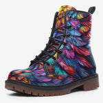 Leather Boots Colorful Feather Fantasy Art