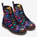 Leather Boots Colorful Feather Fantasy Art