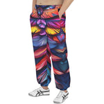 Men's Sweatpants Colorful Feather Fantasy Art