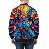 Bomber Jacket Colorful Feather Fantasy Art