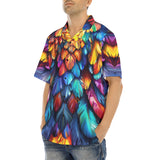 Hawaiian Shirt Colorful Feather Fantasy Art