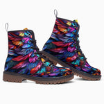 Leather Boots Colorful Feather Fantasy Art