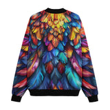 Bomber Jacket Colorful Feather Fantasy Art