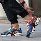 Air Cushion Sneakers Colorful Feather Fantasy Art