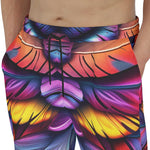 Men's Sweatpants Colorful Feather Fantasy Art