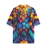 Hawaiian Shirt Colorful Feather Fantasy Art