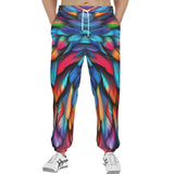 Men's Sweatpants Colorful Wings Vibrant Feathers