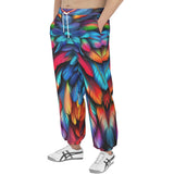 Men's Sweatpants Colorful Wings Vibrant Feathers