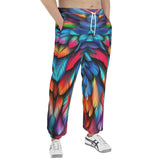 Men's Sweatpants Colorful Wings Vibrant Feathers