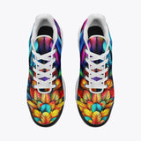 Air Cushion Sneakers Colorful Wings Vibrant Feathers