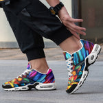 Air Cushion Sneakers Colorful Wings Vibrant Feathers