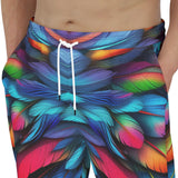 Men's Sweatpants Colorful Wings Vibrant Feathers