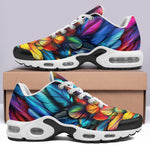 Air Cushion Sneakers Colorful Wings Vibrant Feathers