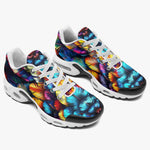 Air Cushion Sneakers Vibrant and Colorful Feathers