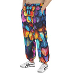 Men's Sweatpants Vibrant and Colorful Feathers