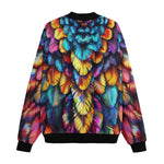 Bomber Jacket Vibrant and Colorful Feathers