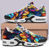 Air Cushion Sneakers Vibrant and Colorful Feathers