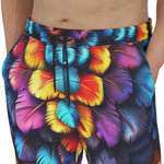 Men's Sweatpants Vibrant and Colorful Feathers