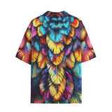 Hawaiian Shirt Vibrant and Colorful Feathers