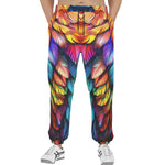 Men's Sweatpants Rainbow Feathers Vibrant Colors