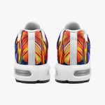 Air Cushion Sneakers Rainbow Feathers Vibrant Colors