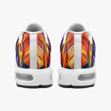 Air Cushion Sneakers Rainbow Feathers Vibrant Colors