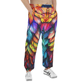 Men's Sweatpants Rainbow Feathers Vibrant Colors