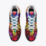 Air Cushion Sneakers Rainbow Feathers Vibrant Colors