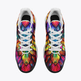 Air Cushion Sneakers Rainbow Feathers Vibrant Colors