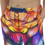 Men's Sweatpants Rainbow Feathers Vibrant Colors