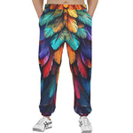 Men's Sweatpants Colorful Vibrant Feathers