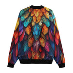 Bomber Jacket Colorful Vibrant Feathers