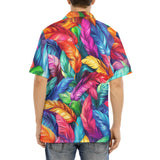 Hawaiian Shirt Colorful Feathers Abstraction