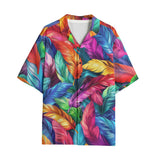 Hawaiian Shirt Colorful Feathers Abstraction