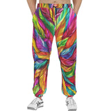 Men's Sweatpants Colorful Feathers Pattern