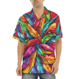 Hawaiian Shirt Colorful Feathers Pattern