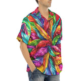 Hawaiian Shirt Colorful Feathers Pattern
