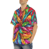 Hawaiian Shirt Colorful Feathers Pattern