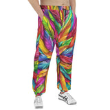 Men's Sweatpants Colorful Feathers Pattern