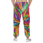 Men's Sweatpants Colorful Feathers Pattern