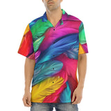 Hawaiian Shirt Colorful Feathers Art
