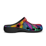 Classic Clogs Colorful Feathers Art