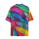 Hawaiian Shirt Colorful Feathers Art