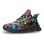 Sports Mesh Sneakers Vibrant and Colorful Skulls