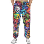 Men's Sweatpants Vibrant and Colorful Skulls